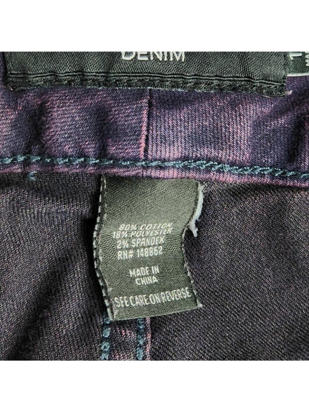 Torrid Jeans Womens 16 Purple Pink Mid Rise Skinny Stretch Casual Denim - Picture 11 of 12